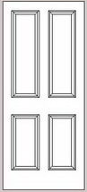 Custom closet door - Atherton composite wood design 